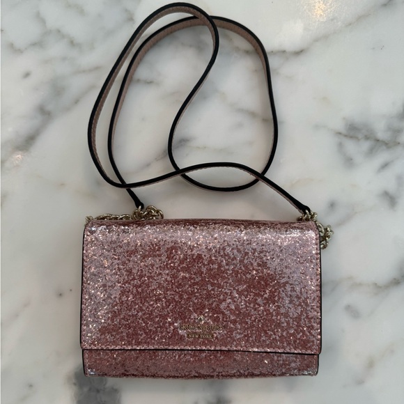 Kate Spade Pink Glitter Crossbody Bag with Gold Hardware - Picture 5 of 5